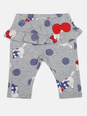 Fleece Long Trousers -Polka Print